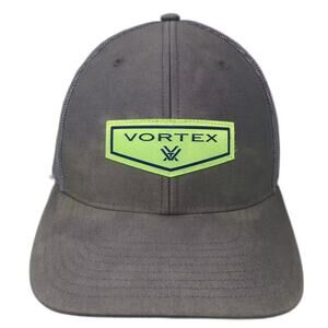 Vortex Trucker Hat Gray Green Snapback OS Adjustable Mesh Structured Outdoor Cap